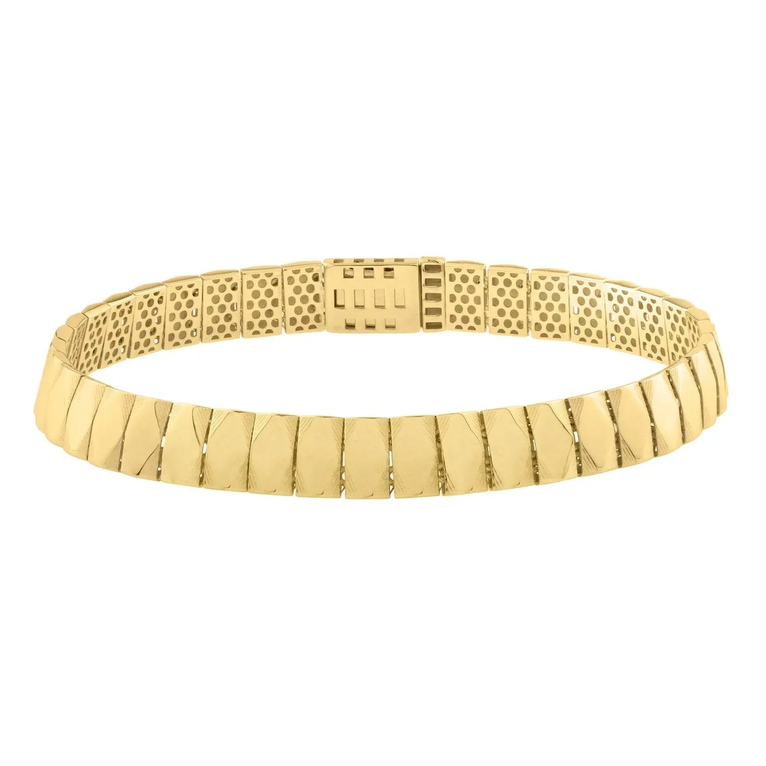 Geometric Tile Bracelet in 14K Yellow Gold  (7.10 mm) RCJ Bracelets  CELESTIA LUXE JEWELLERS