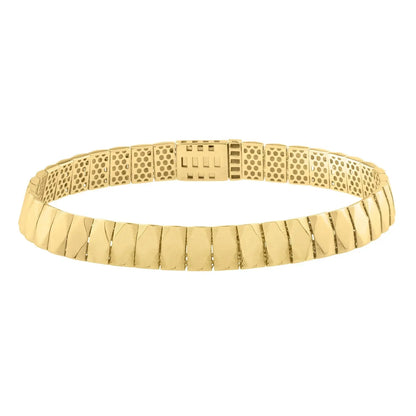 Geometric Tile Bracelet in 14K Yellow Gold  (7.10 mm) RCJ Bracelets  CELESTIA LUXE JEWELLERS