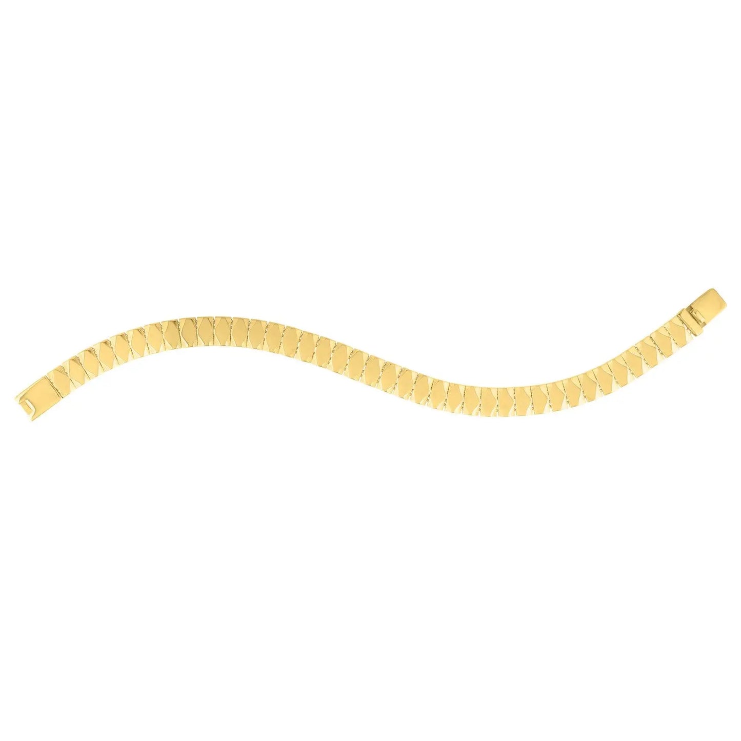 Geometric Tile Bracelet in 14K Yellow Gold  (7.10 mm) RCJ Bracelets  CELESTIA LUXE JEWELLERS