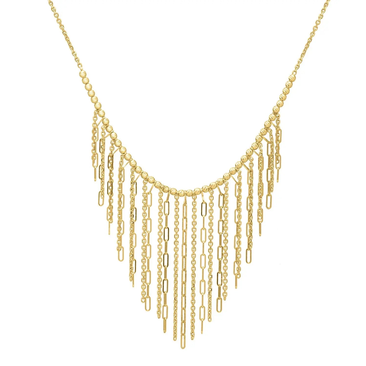 Graduated Fringe Necklace in 14K Yellow Gold RCJ Necklaces  CELESTIA LUXE JEWELLERS