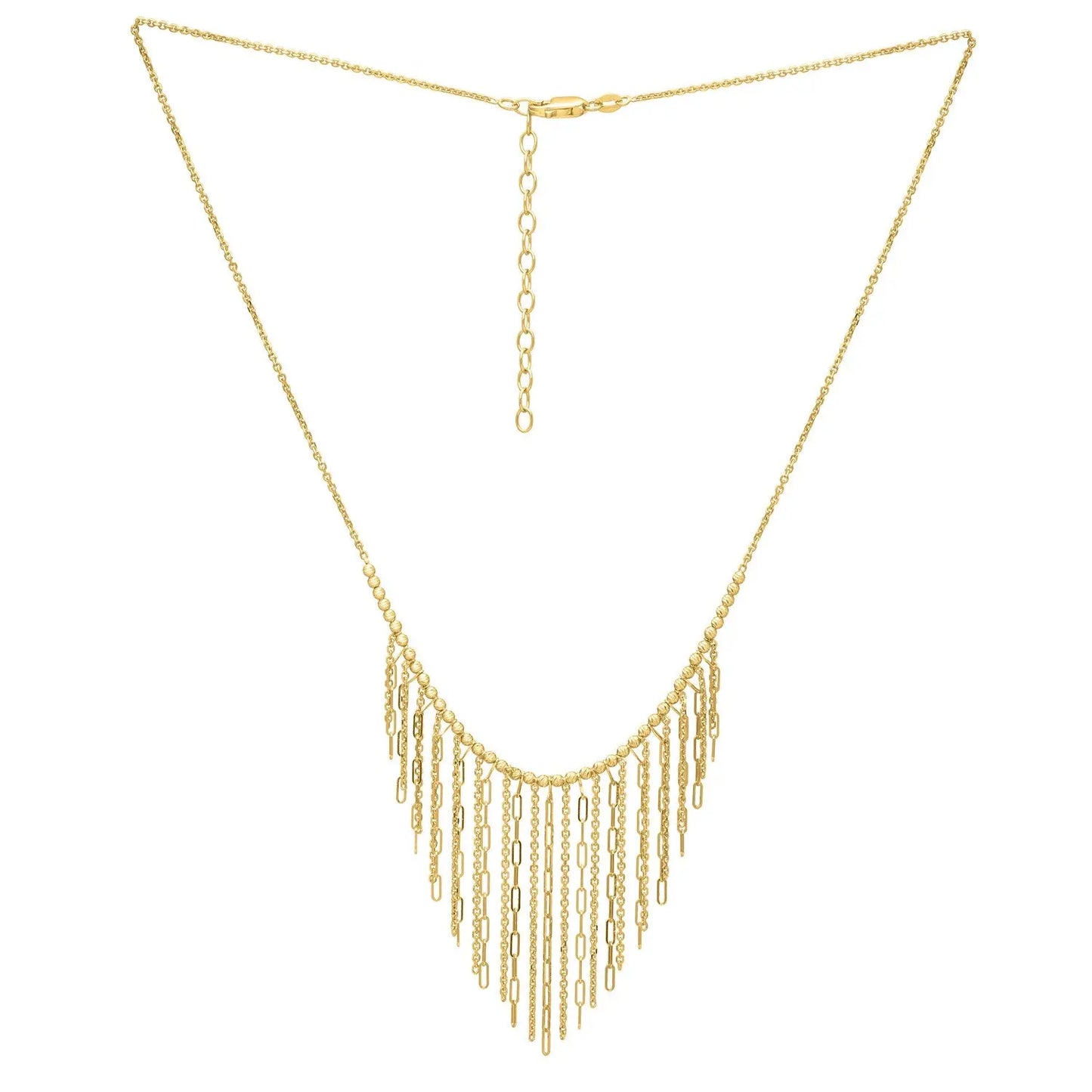 Graduated Fringe Necklace in 14K Yellow Gold RCJ Necklaces  CELESTIA LUXE JEWELLERS