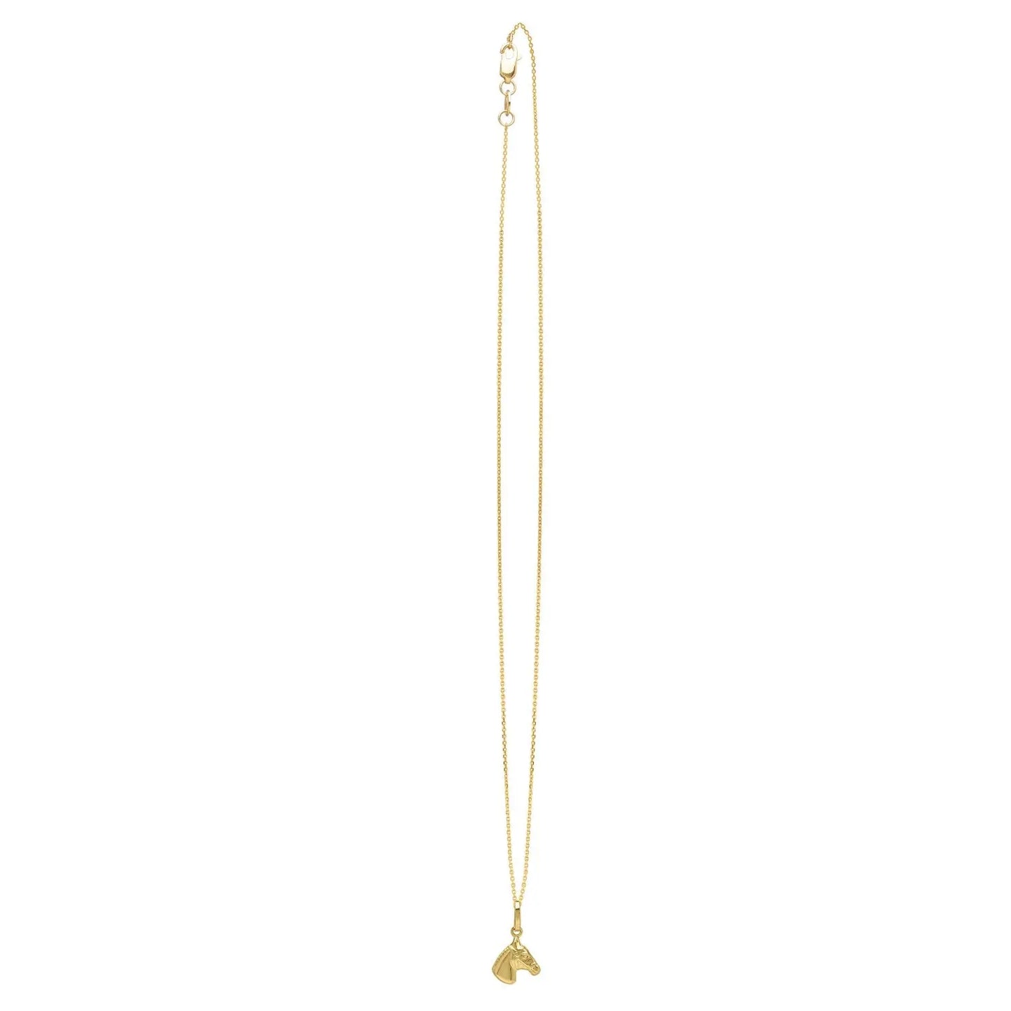 Horse Profile Small Necklace in 14K Yellow Gold RCJ Necklaces  CELESTIA LUXE JEWELLERS