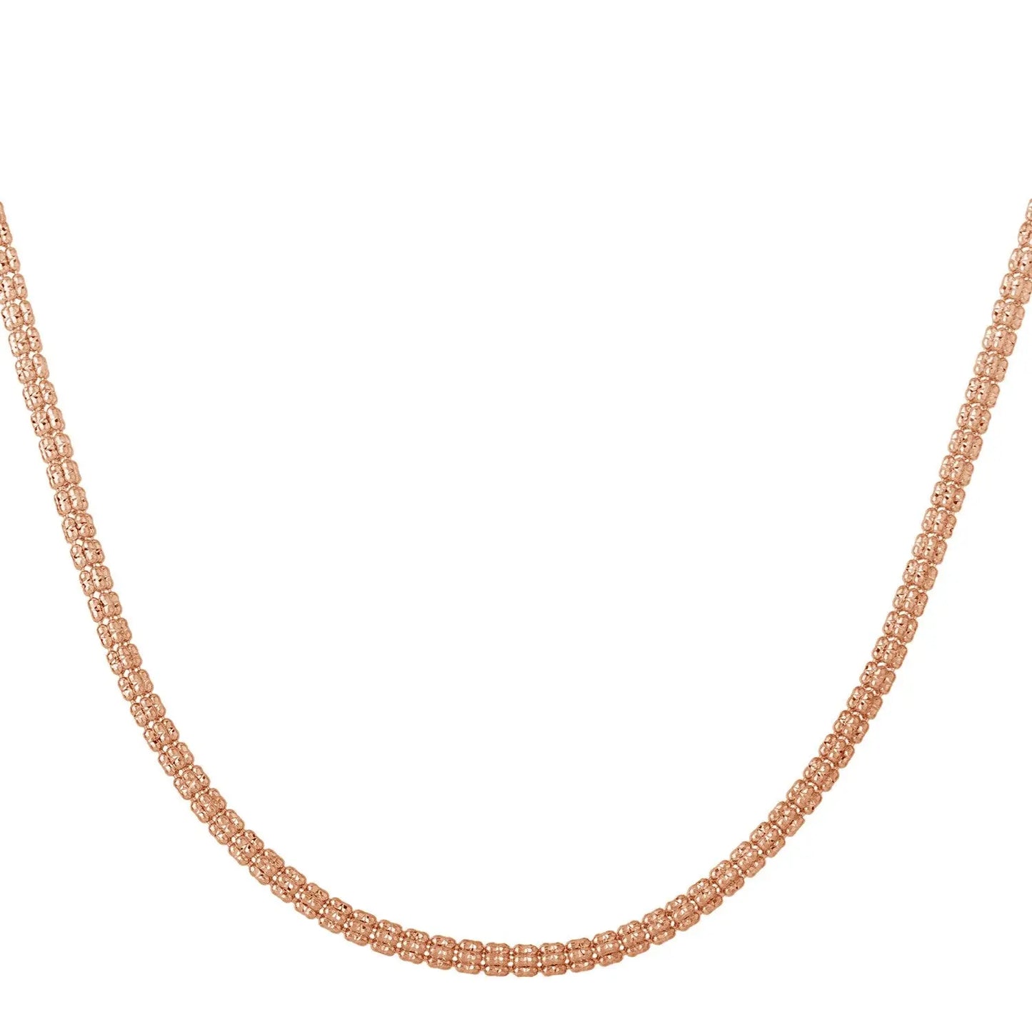 Ice Barrel Chain in 14k Rose Gold (3.1 mm) RCJ Chains  CELESTIA LUXE JEWELLERS