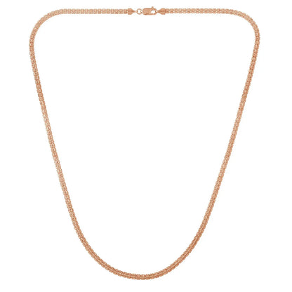 Ice Barrel Chain in 14k Rose Gold (3.1 mm) RCJ Chains  CELESTIA LUXE JEWELLERS