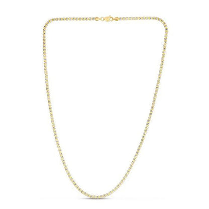 Ice Barrel Chain in 14k Yellow Gold (2.70 mm) RCJ Chains  CELESTIA LUXE JEWELLERS
