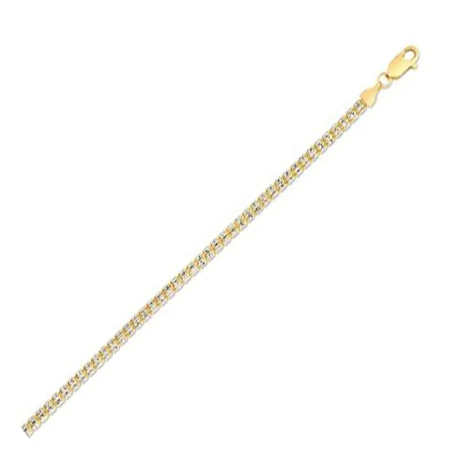 Ice Barrel Chain in 14k Yellow Gold (3.14 mm) RCJ Chains  CELESTIA LUXE JEWELLERS