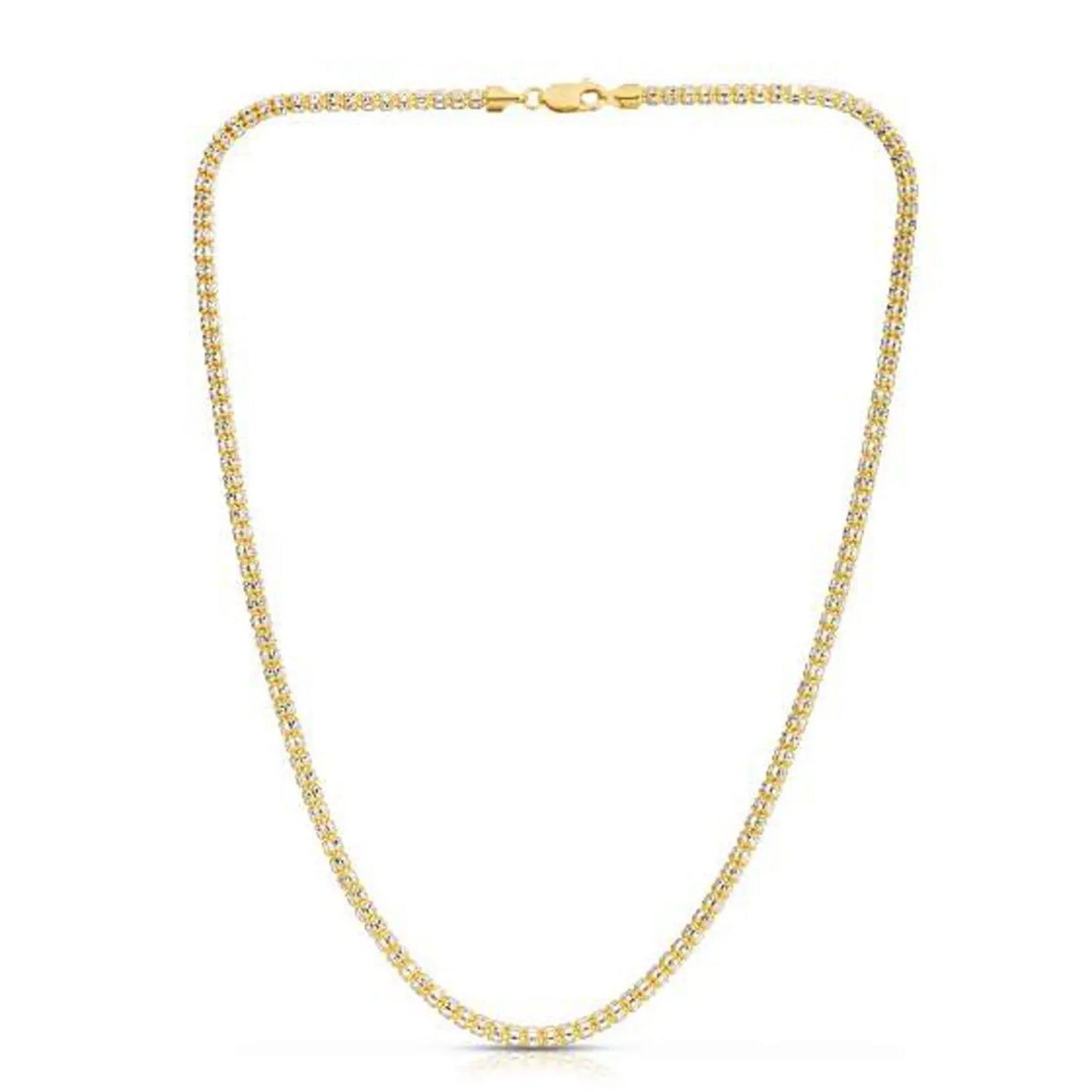 Ice Barrel Chain in 14k Yellow Gold (3.14 mm) RCJ Chains  CELESTIA LUXE JEWELLERS