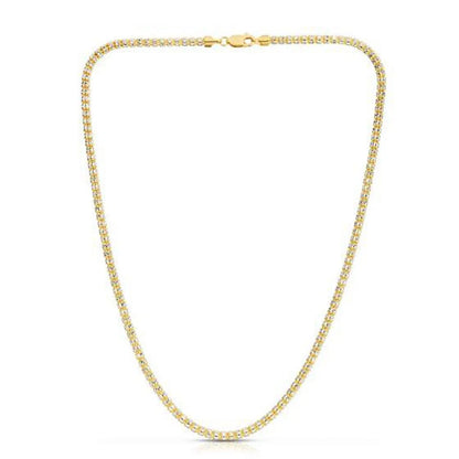 Ice Barrel Chain in 14k Yellow Gold (3.14 mm) RCJ Chains  CELESTIA LUXE JEWELLERS