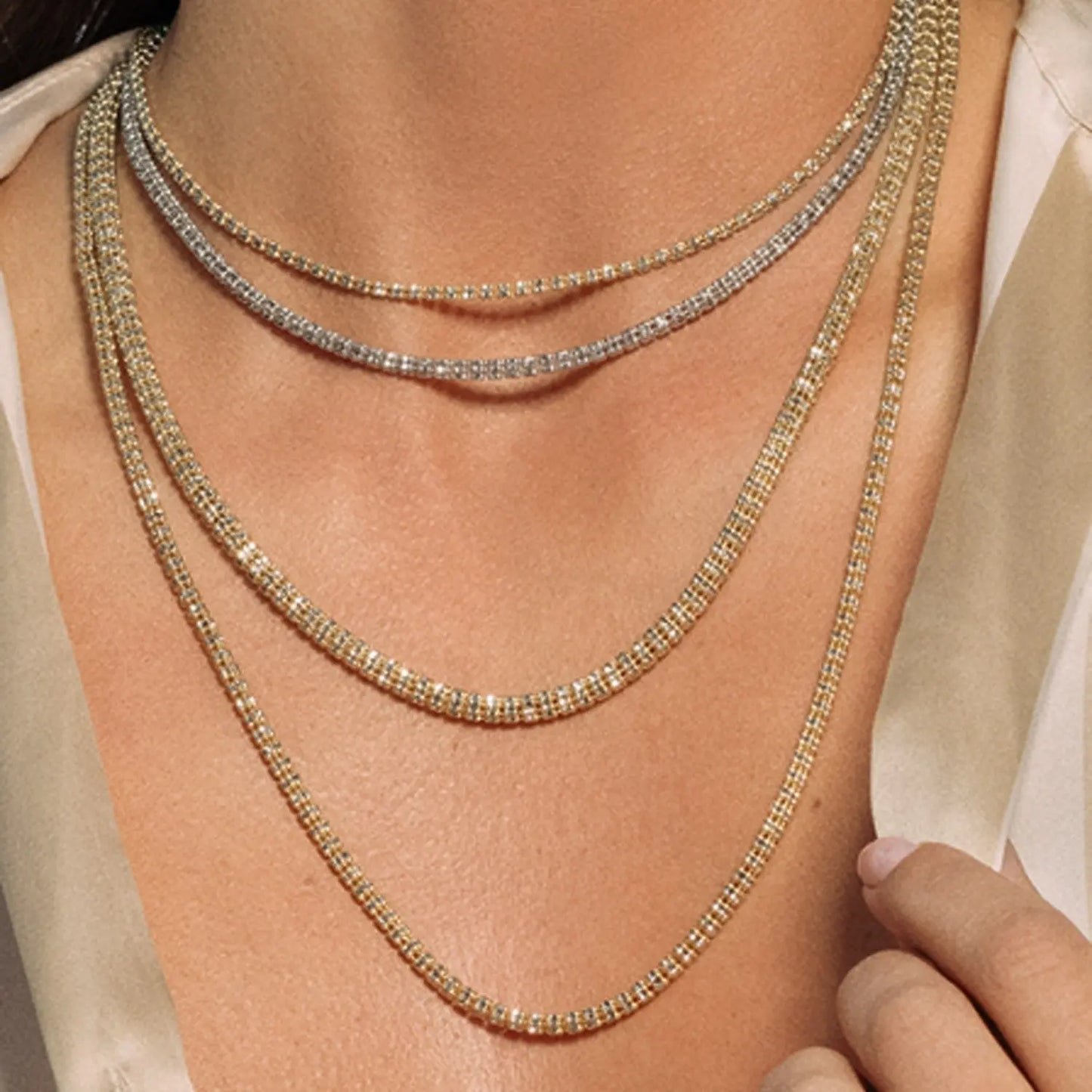 Ice Barrel Chain in 14k Yellow Gold (3.14 mm) RCJ Chains  CELESTIA LUXE JEWELLERS