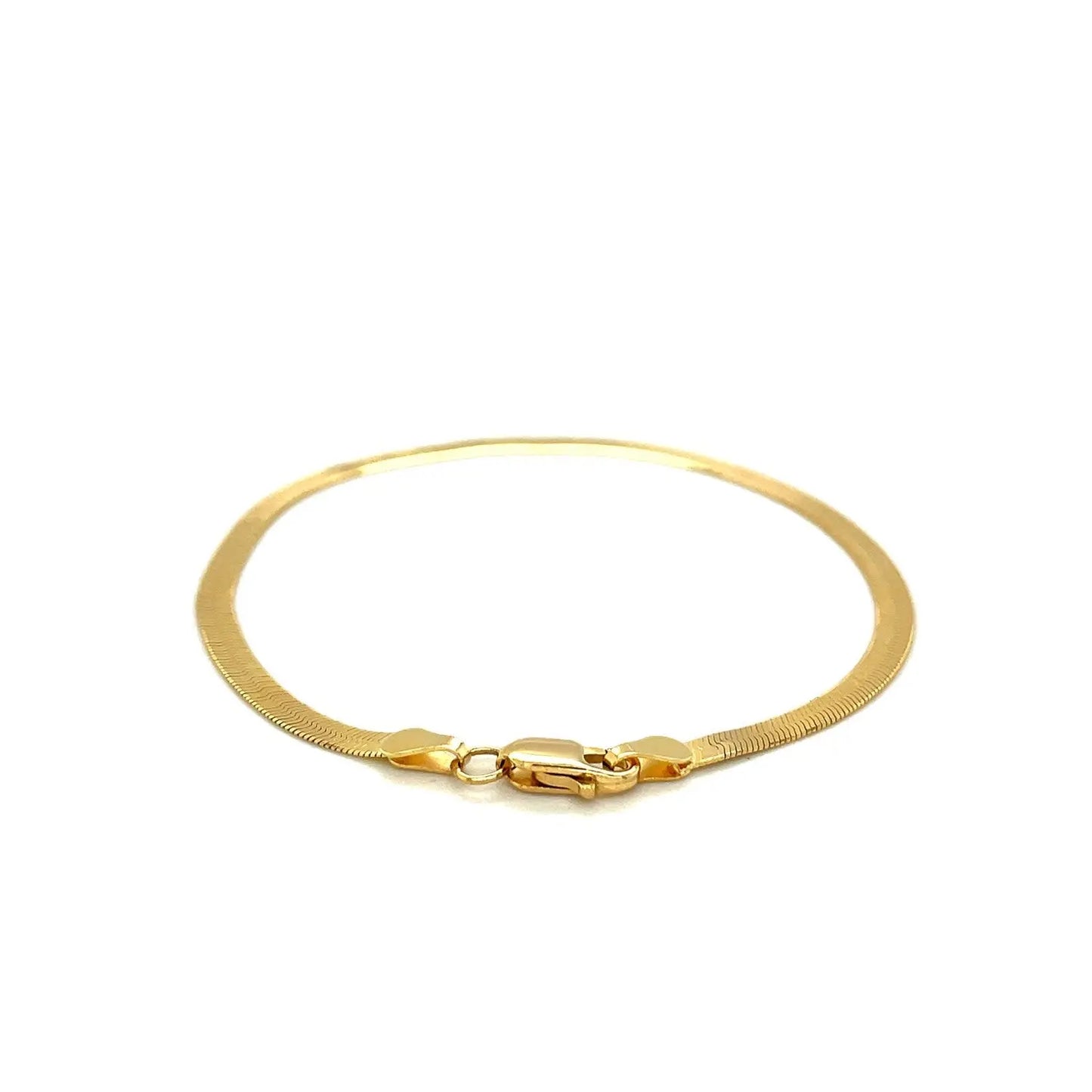 Imperial Herringbone Bracelet in 10k Yellow Gold  (2.80 mm) RCJ Bracelets  CELESTIA LUXE JEWELLERS