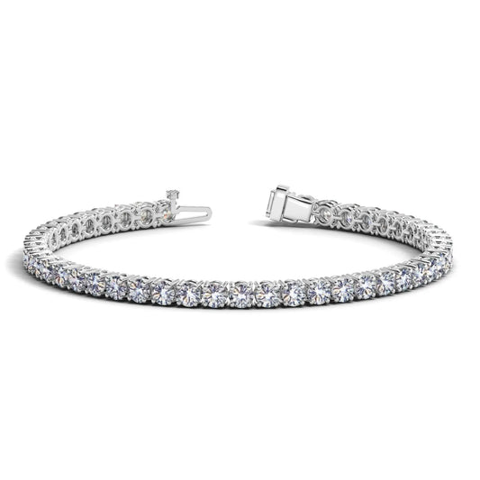 Lab Grown Round Diamond Tennis Bracelet in 14k White Gold (10 cctw F/G  VS2/SI1) RCJ Bracelets  CELESTIA LUXE JEWELLERS