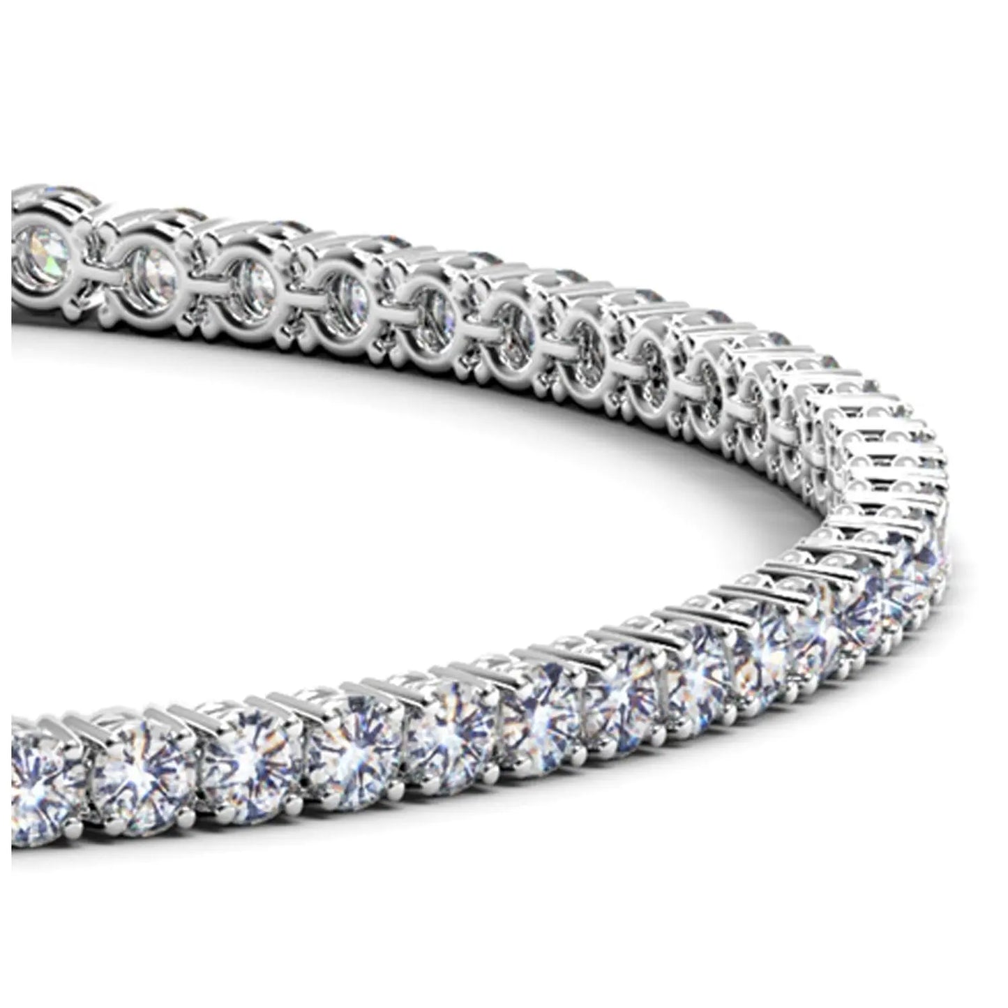 Lab Grown Round Diamond Tennis Bracelet in 14k White Gold (3 cctw F/G  VS2/SI1) RCJ Bracelets  CELESTIA LUXE JEWELLERS