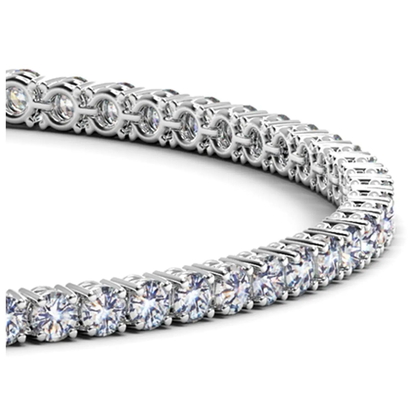 Lab Grown Round Diamond Tennis Bracelet in 14k White Gold (4 cctw F/G  VS2/SI1) RCJ Bracelets  CELESTIA LUXE JEWELLERS