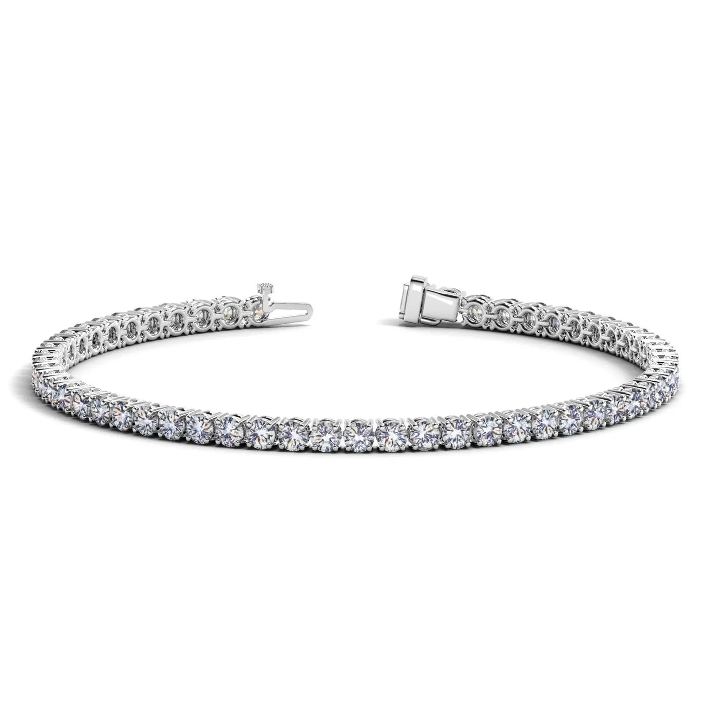 Lab Grown Round Diamond Tennis Bracelet in 14k White Gold (5 cctw  F/G  VS2/SI1) RCJ Bracelets  CELESTIA LUXE JEWELLERS