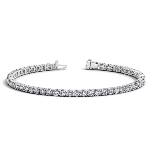 Lab Grown Round Diamond Tennis Bracelet in 14k White Gold (5 cctw  F/G  VS2/SI1) RCJ Bracelets  CELESTIA LUXE JEWELLERS