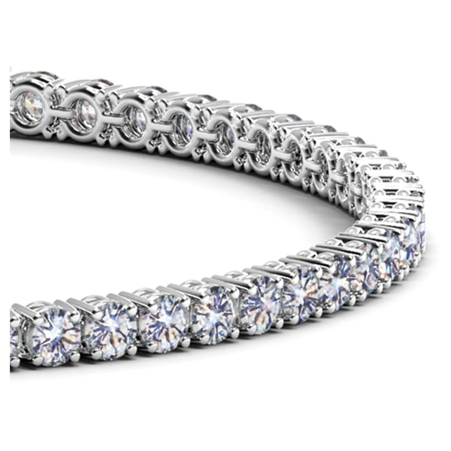 Lab Grown Round Diamond Tennis Bracelet in 14k White Gold (5 cctw  F/G  VS2/SI1) RCJ Bracelets  CELESTIA LUXE JEWELLERS