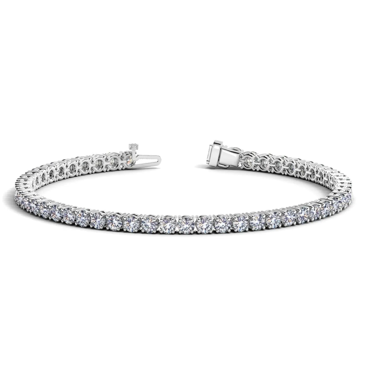 Lab Grown Round Diamond Tennis Bracelet in 14k White Gold (6 cctw F/G  VS2/SI1) RCJ Bracelets  CELESTIA LUXE JEWELLERS