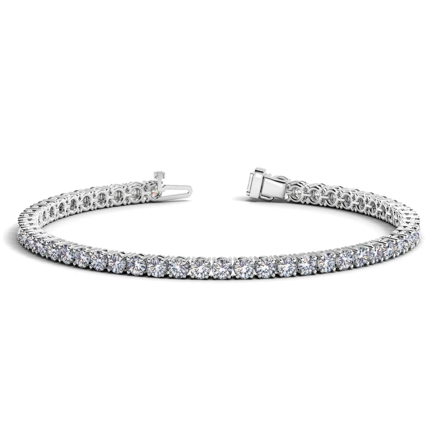 Lab Grown Round Diamond Tennis Bracelet in 14k White Gold (6 cctw F/G  VS2/SI1) RCJ Bracelets  CELESTIA LUXE JEWELLERS