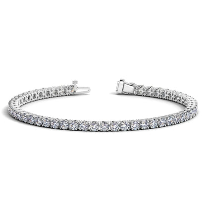 Lab Grown Round Diamond Tennis Bracelet in 14k White Gold (6 cctw F/G  VS2/SI1) RCJ Bracelets  CELESTIA LUXE JEWELLERS