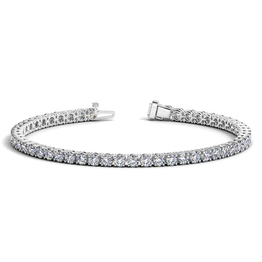 Lab Grown Round Diamond Tennis Bracelet in 14k White Gold (6 cctw F/G  VS2/SI1) RCJ Bracelets  CELESTIA LUXE JEWELLERS