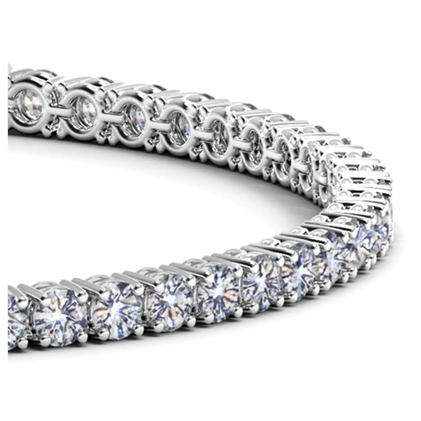 Lab Grown Round Diamond Tennis Bracelet in 14k White Gold (6 cctw F/G  VS2/SI1) RCJ Bracelets  CELESTIA LUXE JEWELLERS