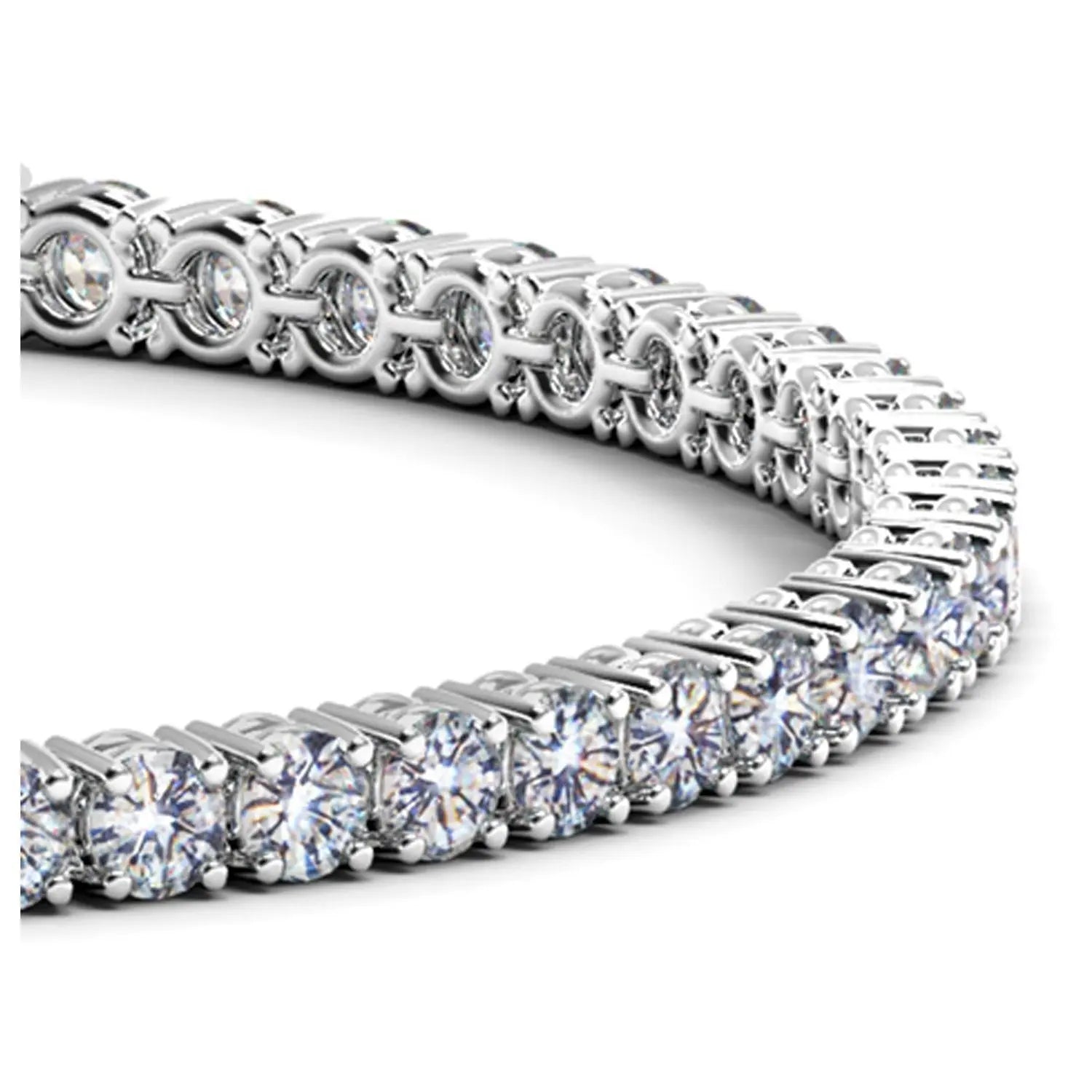 Lab Grown Round Diamond Tennis Bracelet in 14k White Gold (6 cctw F/G  VS2/SI1) RCJ Bracelets  CELESTIA LUXE JEWELLERS