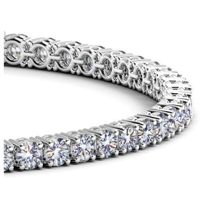 Lab Grown Round Diamond Tennis Bracelet in 14k White Gold (6 cctw F/G  VS2/SI1) RCJ Bracelets  CELESTIA LUXE JEWELLERS