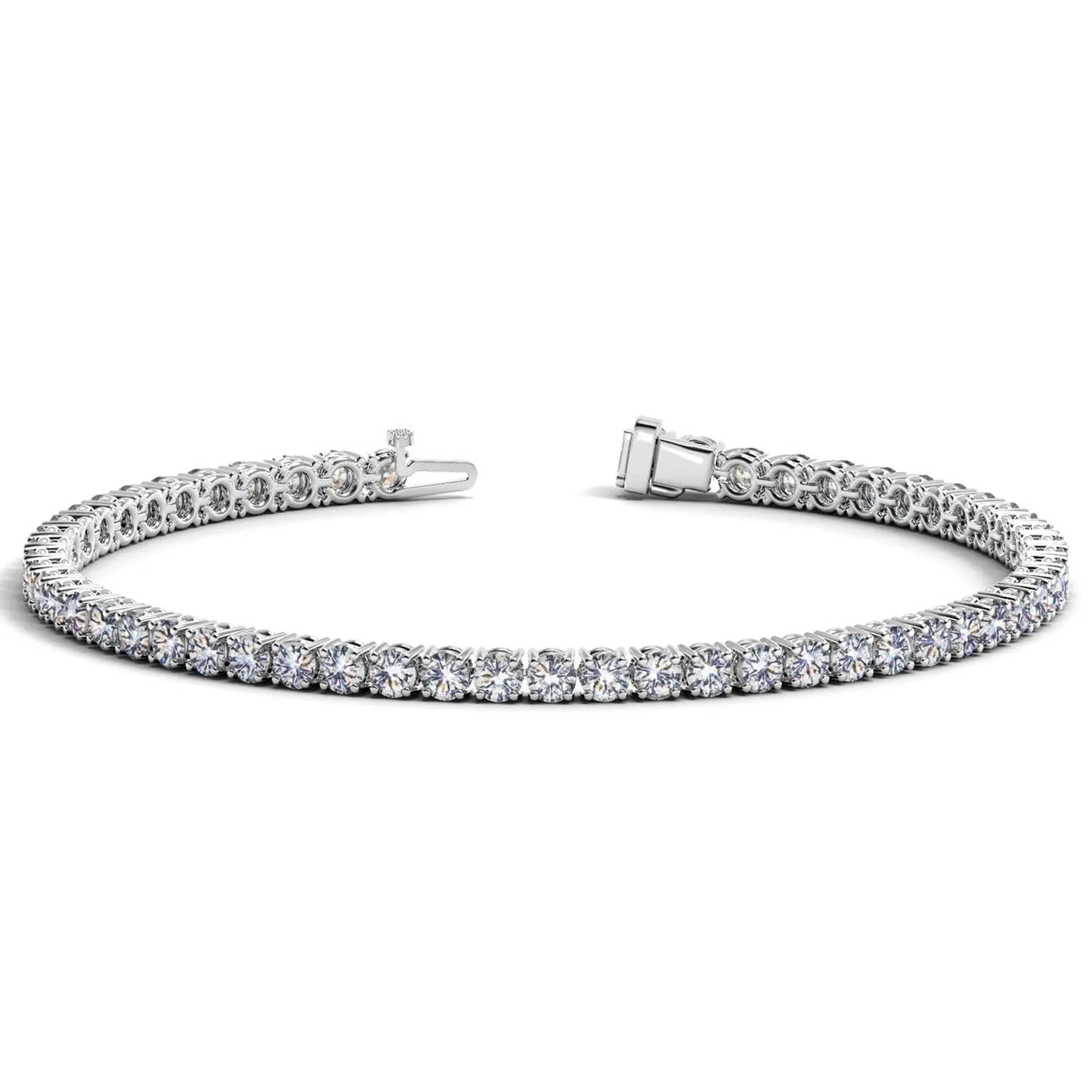 Lab Grown Round Diamond Tennis Bracelet in 14k White Gold (7 cctw F/G  VS2/SI1) RCJ Bracelets  CELESTIA LUXE JEWELLERS