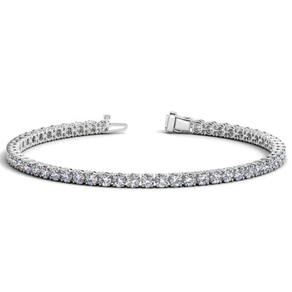 Lab Grown Round Diamond Tennis Bracelet in 14k White Gold (7 cctw F/G  VS2/SI1) RCJ Bracelets  CELESTIA LUXE JEWELLERS