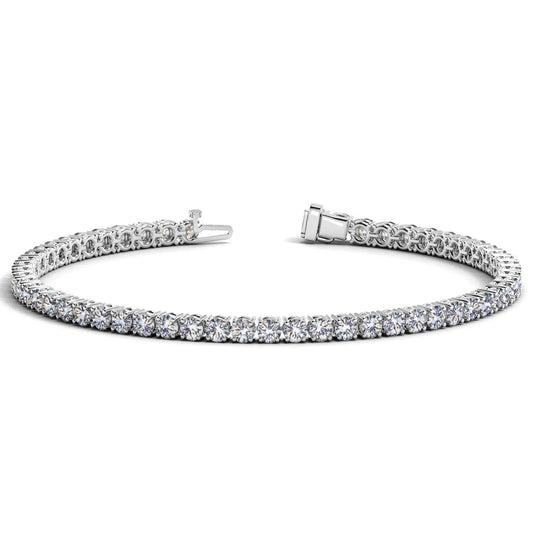 Lab Grown Round Diamond Tennis Bracelet in 14k White Gold (7 cctw F/G  VS2/SI1) RCJ Bracelets  CELESTIA LUXE JEWELLERS