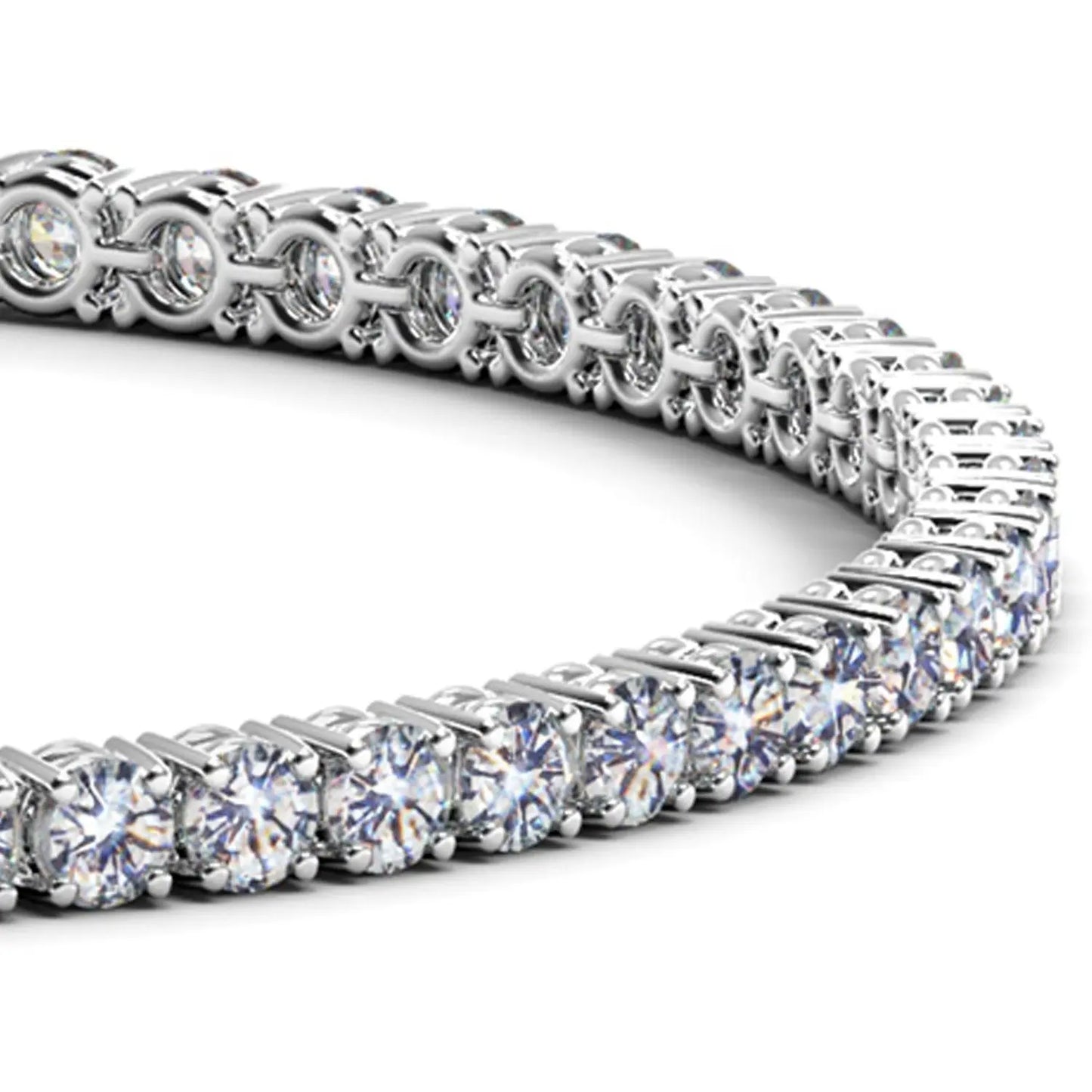 Lab Grown Round Diamond Tennis Bracelet in 14k White Gold (7 cctw F/G  VS2/SI1) RCJ Bracelets  CELESTIA LUXE JEWELLERS