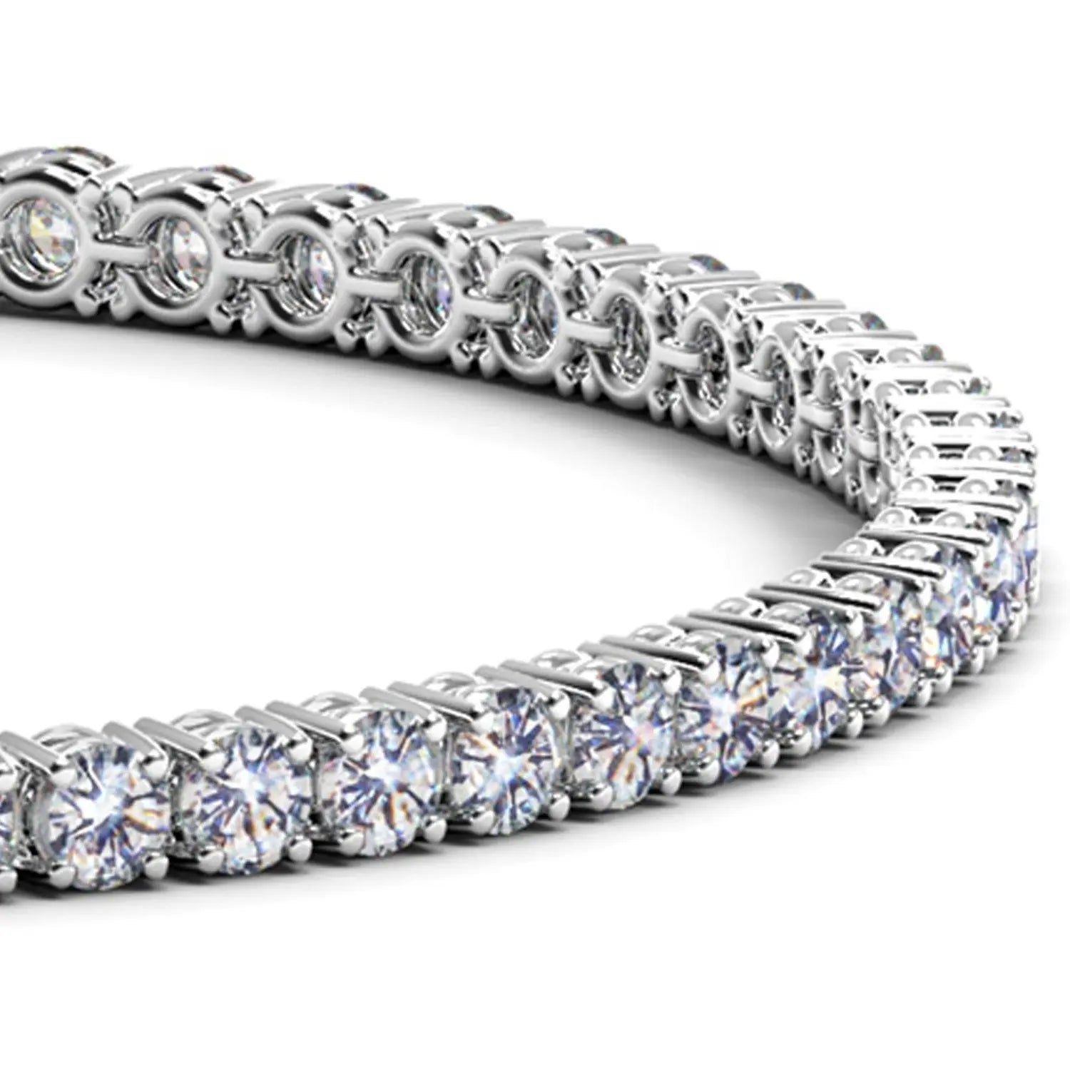 Lab Grown Round Diamond Tennis Bracelet in 14k White Gold (7 cctw F/G  VS2/SI1) RCJ Bracelets  CELESTIA LUXE JEWELLERS