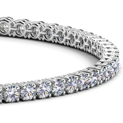 Lab Grown Round Diamond Tennis Bracelet in 14k White Gold (7 cctw F/G  VS2/SI1) RCJ Bracelets  CELESTIA LUXE JEWELLERS