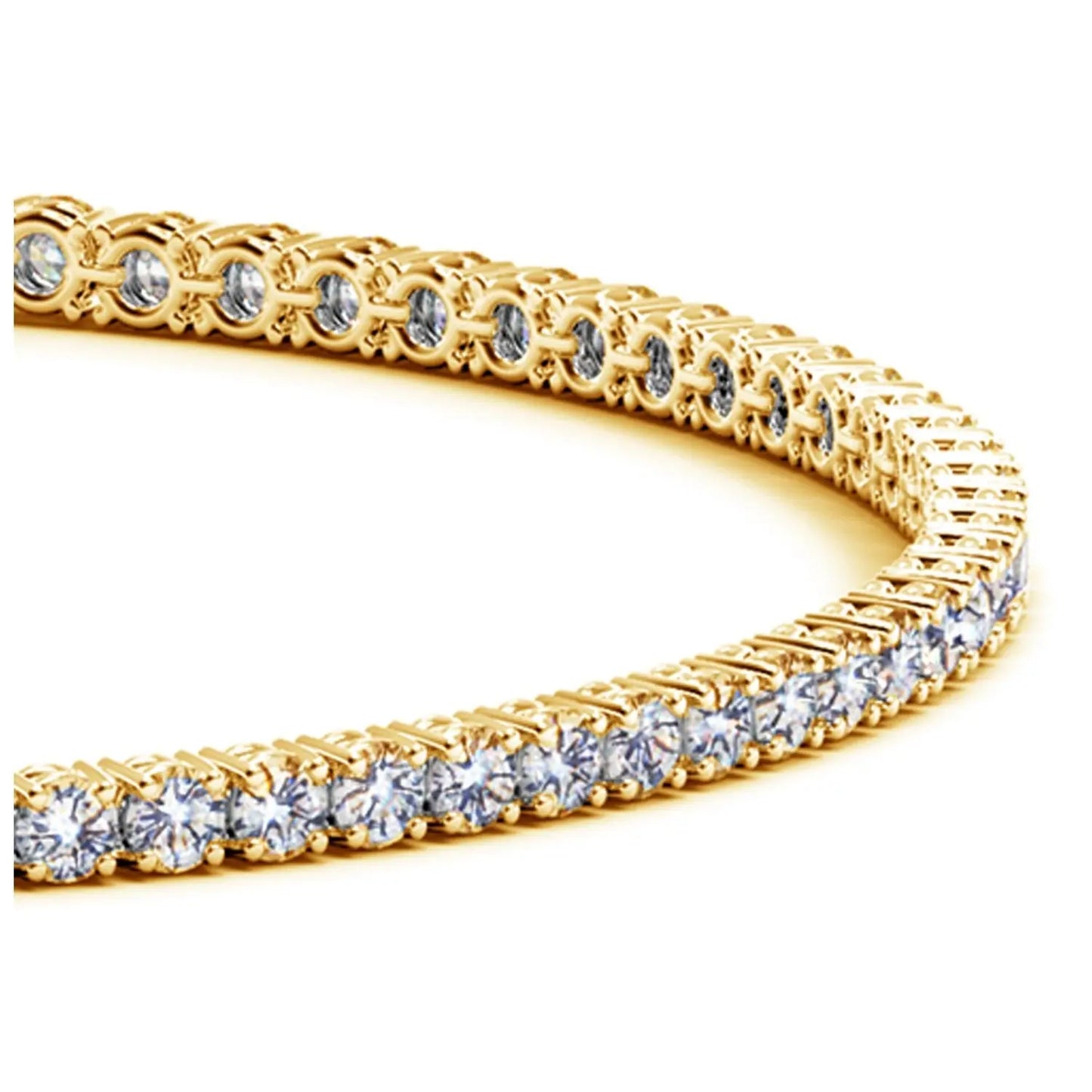 Lab Grown Round Diamond Tennis Bracelet in 14k Yellow Gold (2 cctw F/G  VS2/SI1) RCJ Bracelets  CELESTIA LUXE JEWELLERS