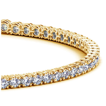 Lab Grown Round Diamond Tennis Bracelet in 14k Yellow Gold (3 cctw F/G  VS2/SI1) RCJ Bracelets  CELESTIA LUXE JEWELLERS