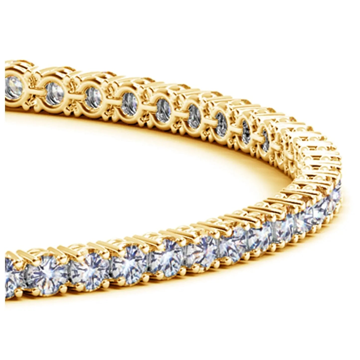 Lab Grown Round Diamond Tennis Bracelet in 14k Yellow Gold (4 cctw F/G  VS2/SI1) RCJ Bracelets  CELESTIA LUXE JEWELLERS