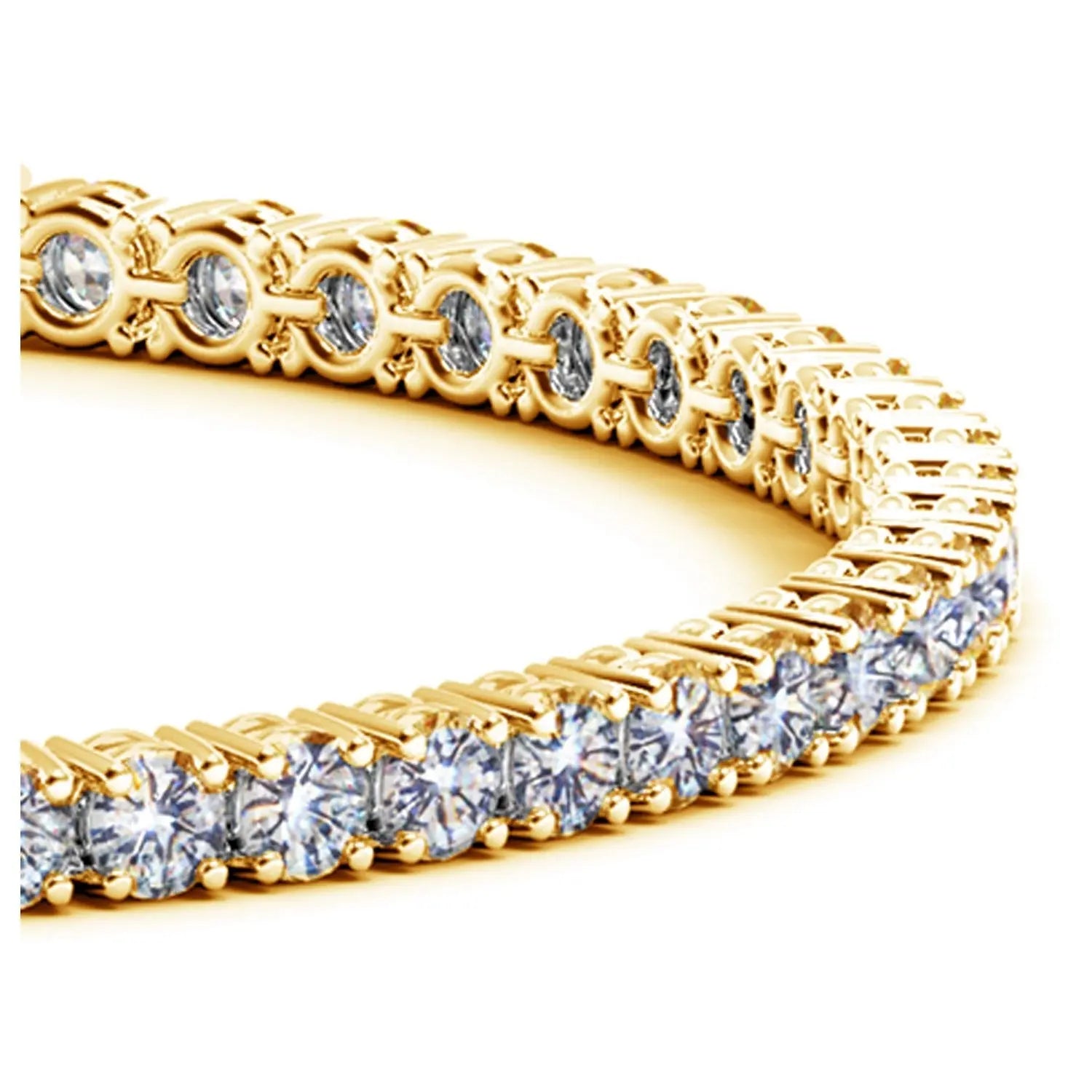 Lab Grown Round Diamond Tennis Bracelet in 14k Yellow Gold (6 cctw F/G  VS2/SI1) RCJ Bracelets  CELESTIA LUXE JEWELLERS