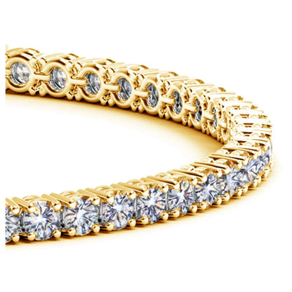 Lab Grown Round Diamond Tennis Bracelet in 14k Yellow Gold (6 cctw F/G  VS2/SI1) RCJ Bracelets  CELESTIA LUXE JEWELLERS