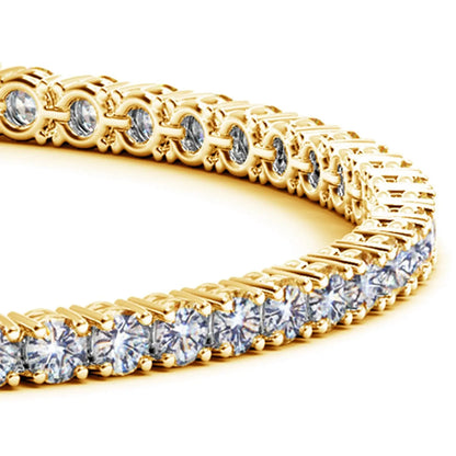 Lab Grown Round Diamond Tennis Bracelet in 14k Yellow Gold (7 cctw F/G  VS2/SI1) RCJ Bracelets  CELESTIA LUXE JEWELLERS