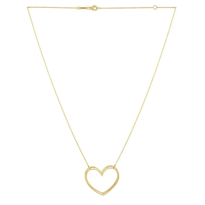 Large Open Heart Necklace in 14K Yellow Gold RCJ Necklaces  CELESTIA LUXE JEWELLERS