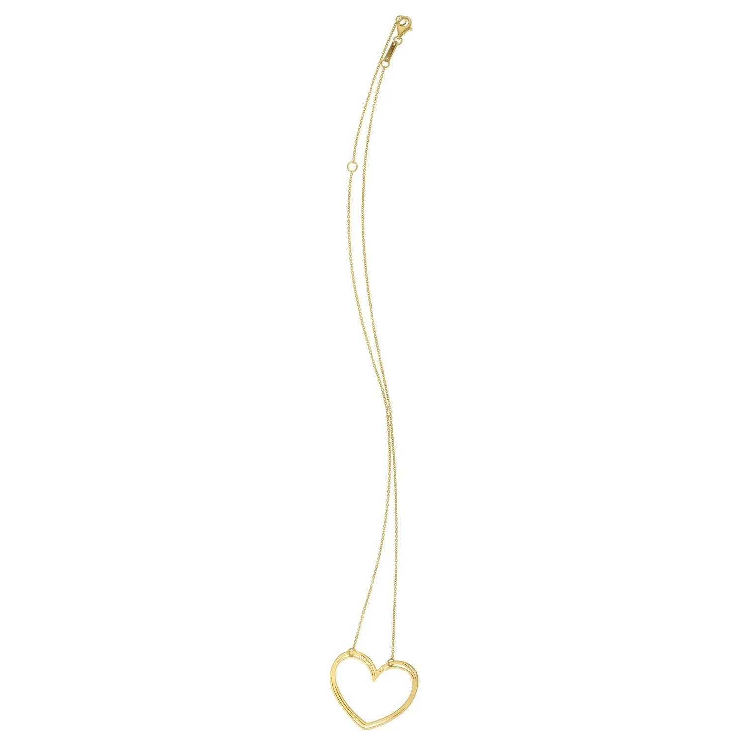Large Open Heart Necklace in 14K Yellow Gold RCJ Necklaces  CELESTIA LUXE JEWELLERS