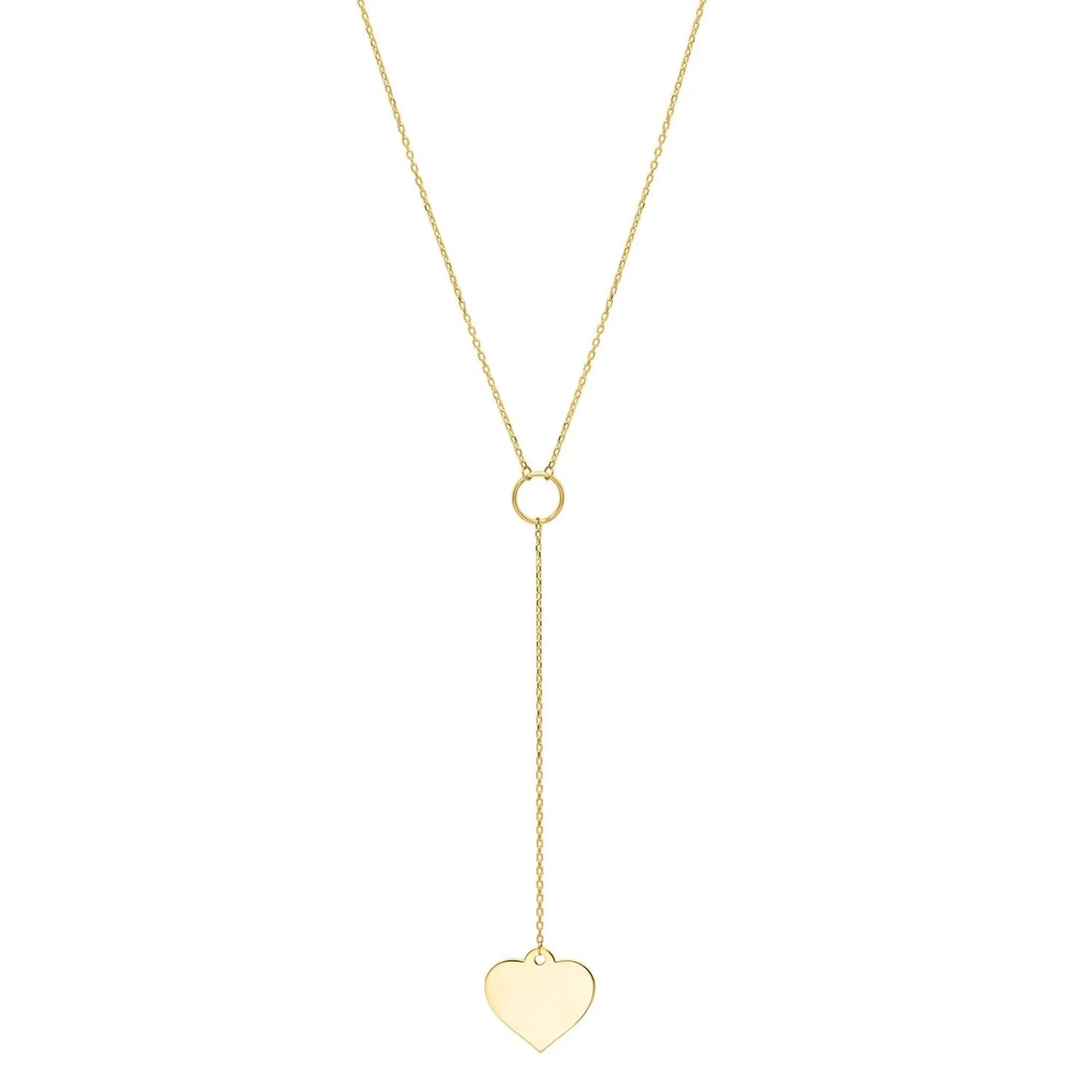 Lariat Heart Necklace in 10K Yellow Gold RCJ Necklaces  CELESTIA LUXE JEWELLERS