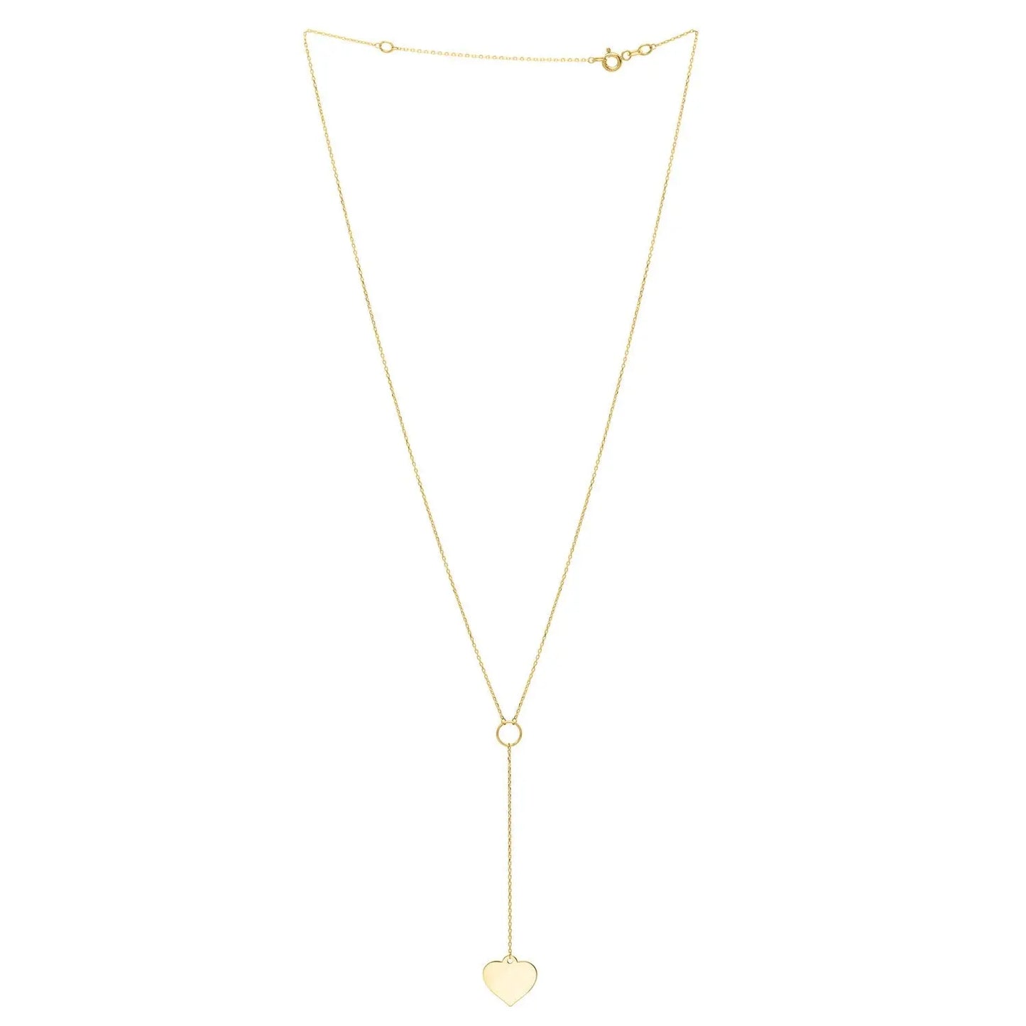 Lariat Heart Necklace in 10K Yellow Gold RCJ Necklaces  CELESTIA LUXE JEWELLERS
