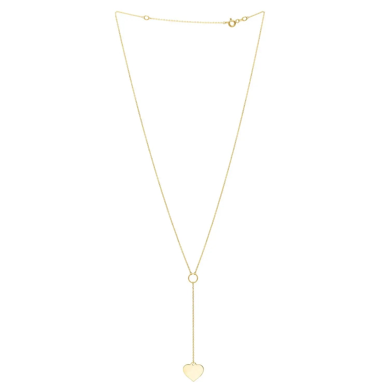 Lariat Heart Necklace in 10K Yellow Gold RCJ Necklaces  CELESTIA LUXE JEWELLERS