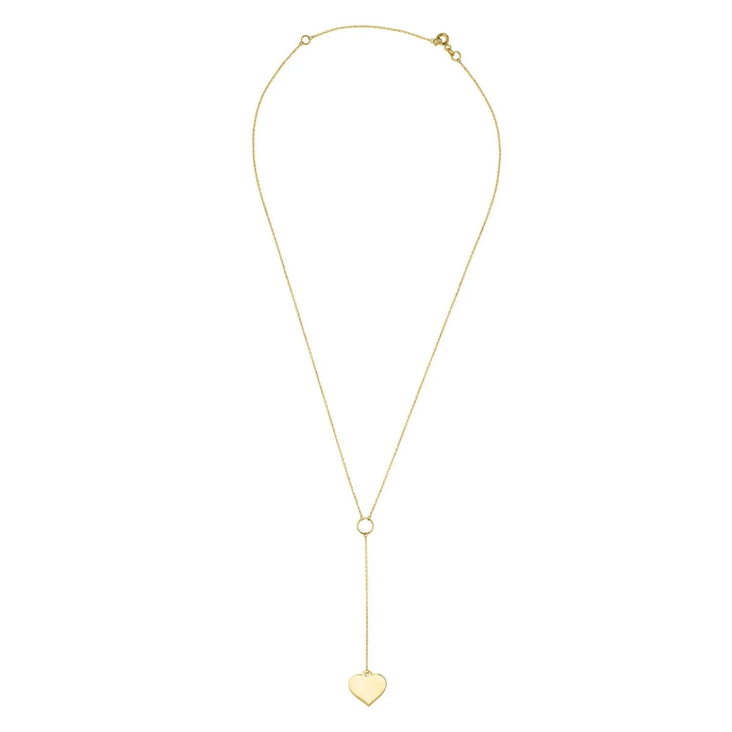 Lariat Heart Necklace in 10K Yellow Gold RCJ Necklaces  CELESTIA LUXE JEWELLERS