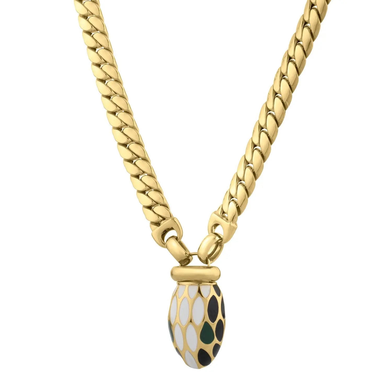 Le Serpent Curb Link Necklace in 14K Yellow Gold RCJ Necklaces  CELESTIA LUXE JEWELLERS