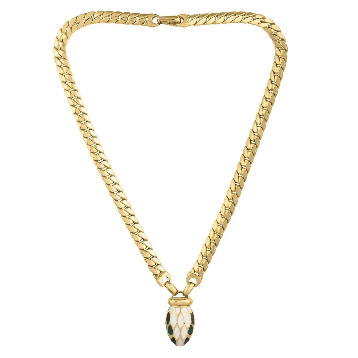 Le Serpent Curb Link Necklace in 14K Yellow Gold RCJ Necklaces  CELESTIA LUXE JEWELLERS