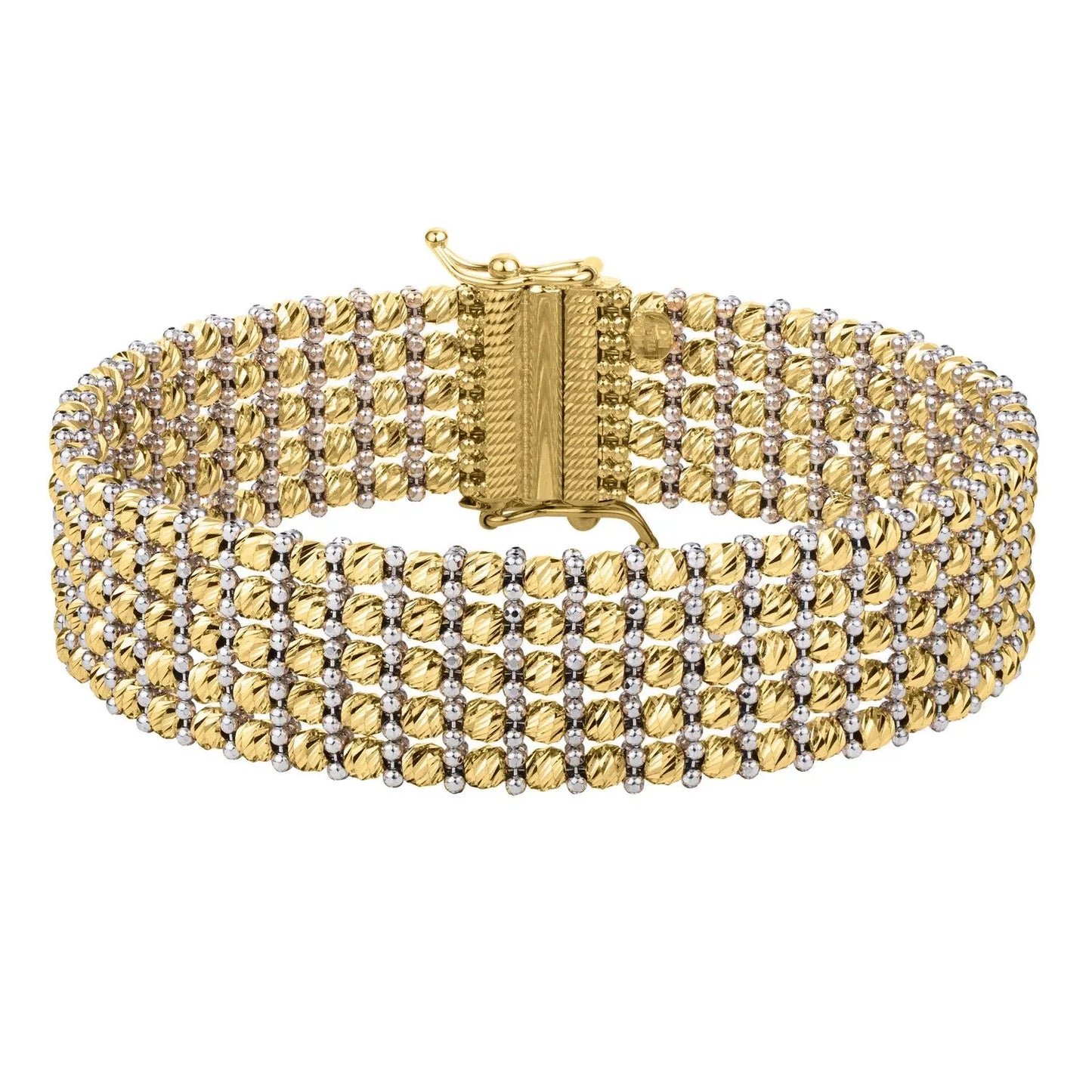 Medium Red Carpet Bracelet in 14K Two Tone Gold (14.10 mm) RCJ Bracelets  CELESTIA LUXE JEWELLERS