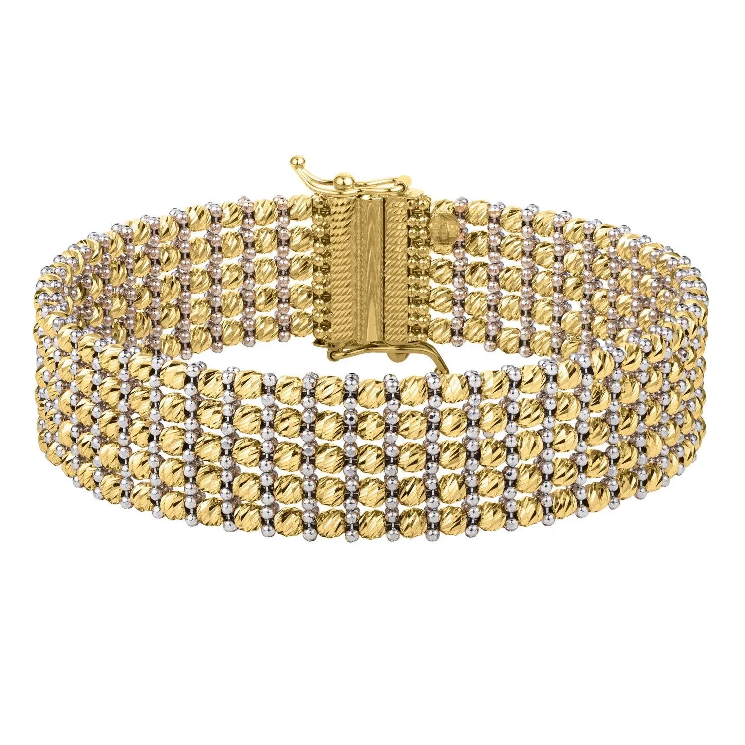 Medium Red Carpet Bracelet in 14K Two Tone Gold (14.10 mm) RCJ Bracelets  CELESTIA LUXE JEWELLERS
