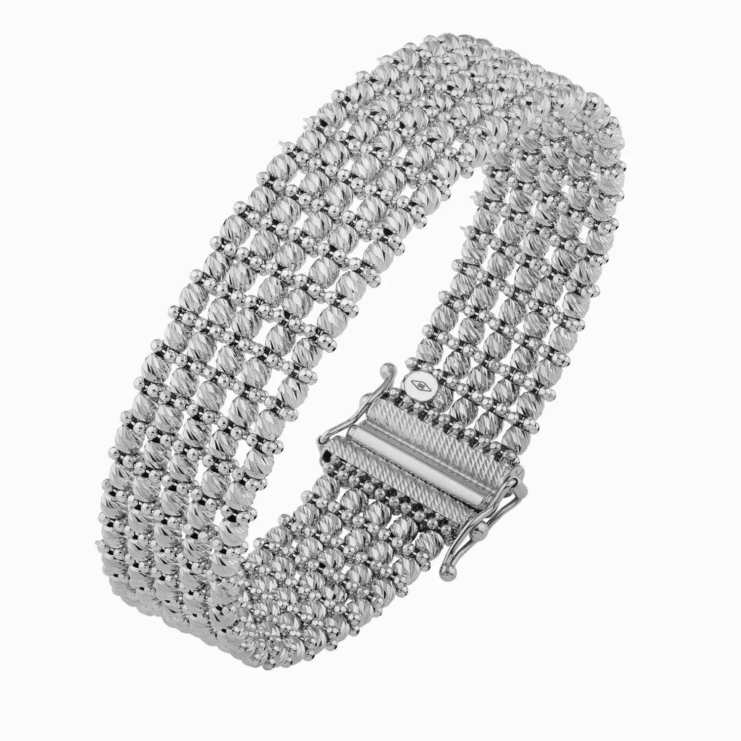 Medium Red Carpet Bracelet in 14K White Gold (14.10 mm) RCJ Bracelets  CELESTIA LUXE JEWELLERS
